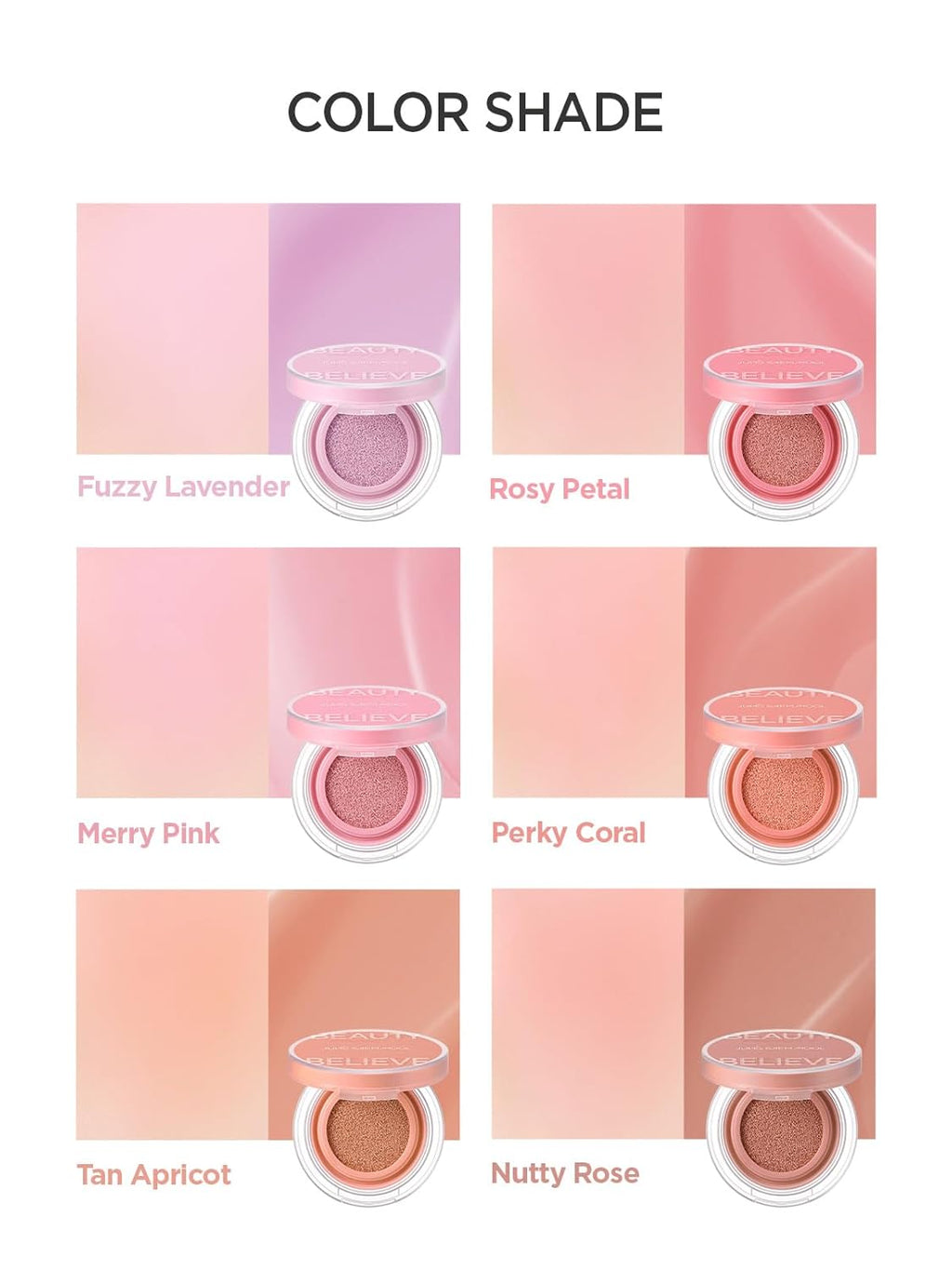 JUNG SAEM MOOL Artist Cushion Blush | Easy to Blend with Puff, Buildable Liquid Blush for Cheeks with a Natural & Matte Finish, Korean Makeup (Blur | Nutty Rose)