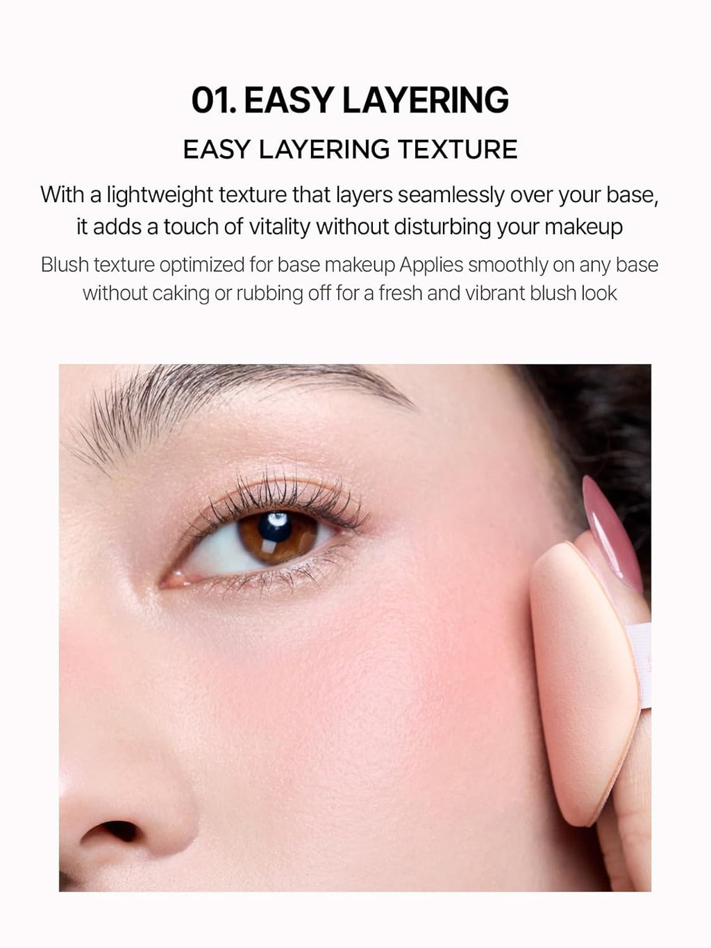 JUNG SAEM MOOL Artist Cushion Blush | Easy to Blend with Puff, Buildable Liquid Blush for Cheeks with a Natural & Matte Finish, Korean Makeup (Blur | Nutty Rose)