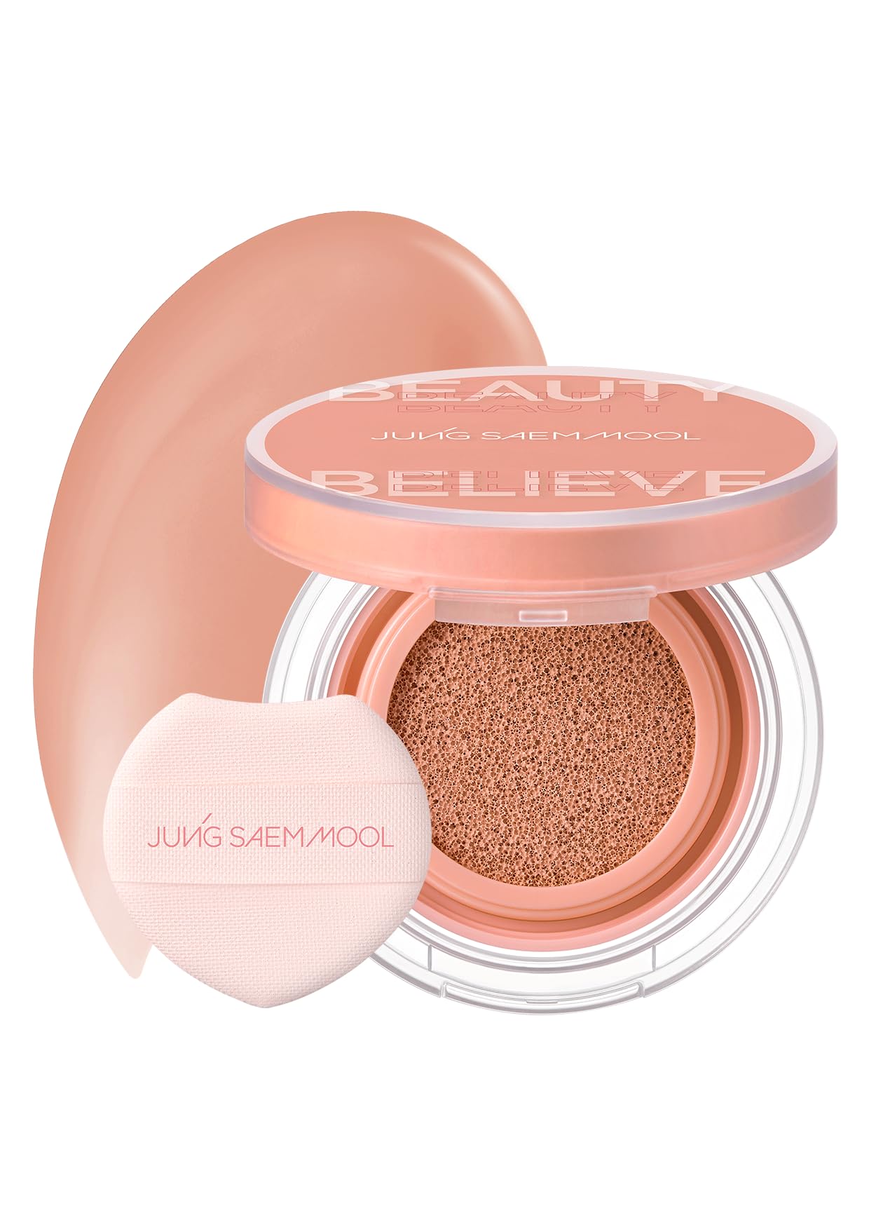 JUNG SAEM MOOL Artist Cushion Blush | Easy to Blend with Puff, Buildable Liquid Blush for Cheeks with a Natural & Matte Finish, Korean Makeup (Blur | Nutty Rose)