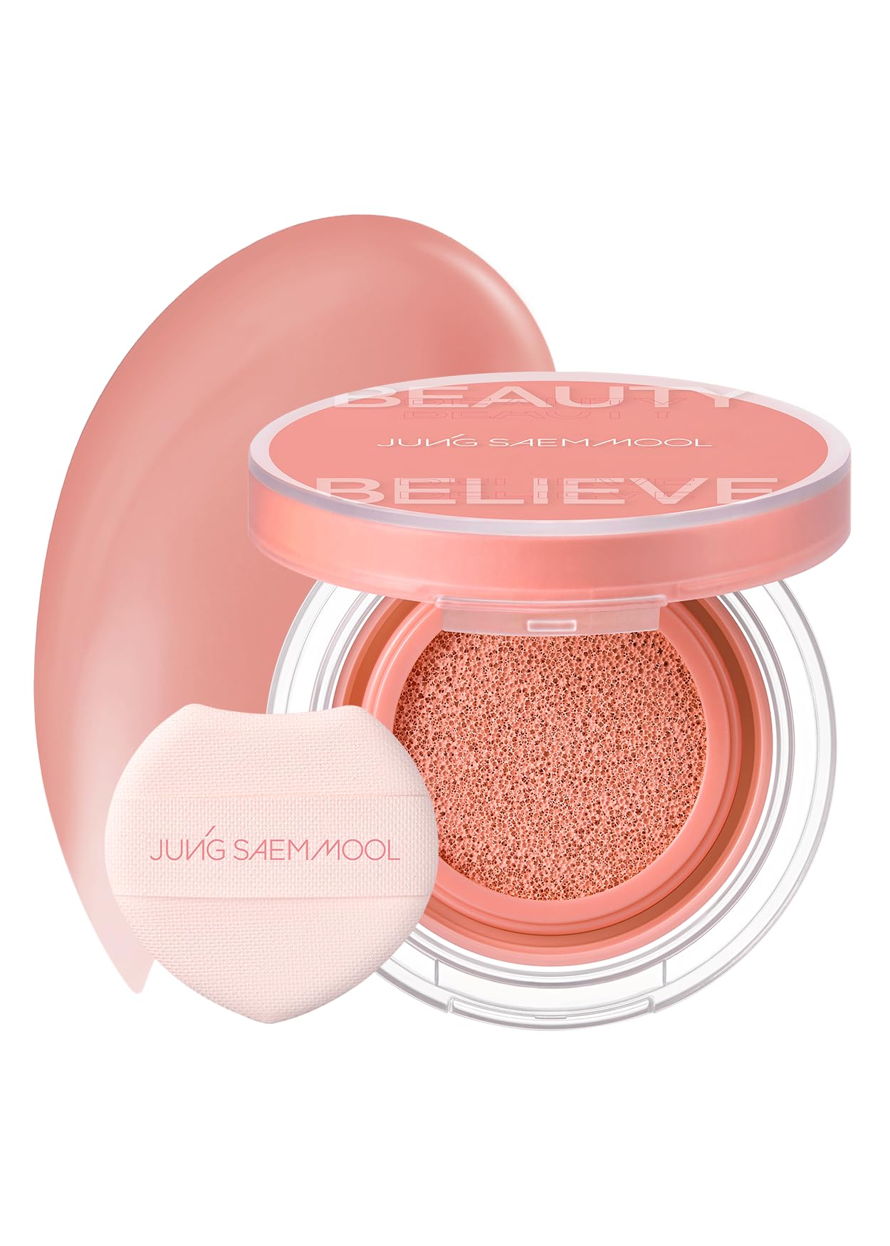 JUNG SAEM MOOL Artist Cushion Blush | Easy to Blend with Puff, Buildable Liquid Blush for Cheeks with a Natural & Matte Finish, Korean Makeup (Blur | Nutty Rose)