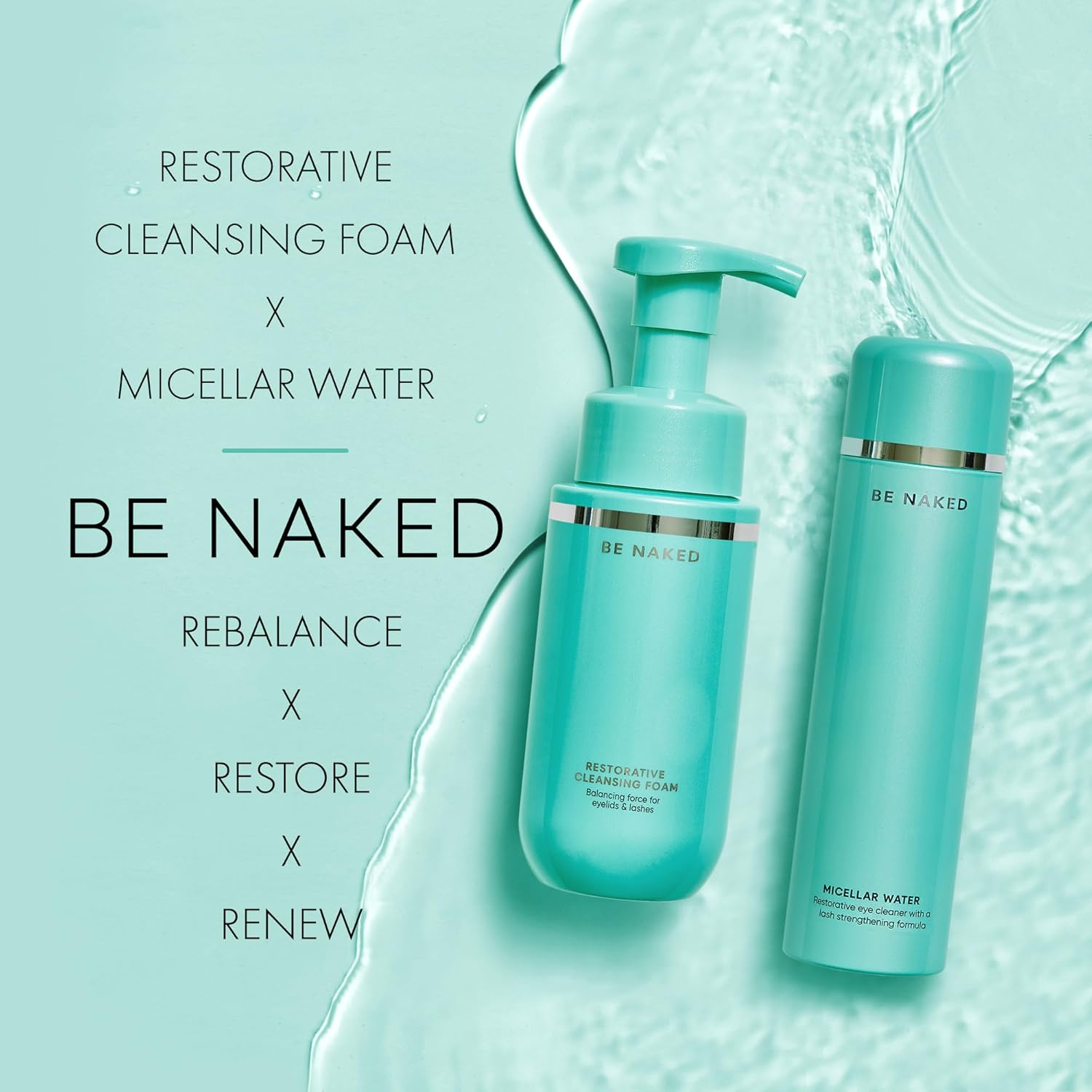 LBLA Be Naked - Restorative Micellar Water for Daily Lash and Eye Area Cleaning - Lashbox LA Hydrating, Gentle Lash Bath for Deep Cleaning, Makeup Removal and Longer Retention