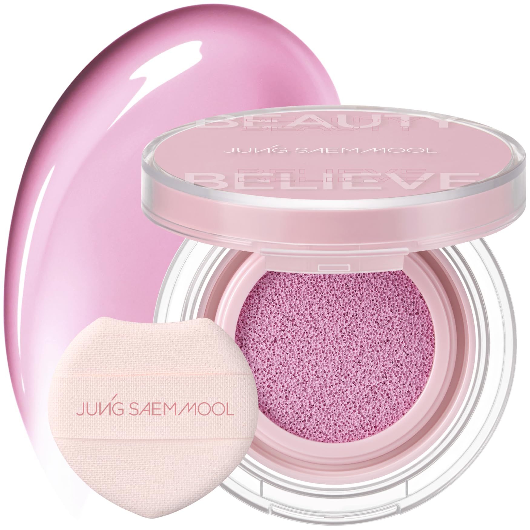 JUNG SAEM MOOL Artist Cushion Blush | Easy to Blend with Puff, Buildable Liquid Blush for Cheeks with a Natural & Matte Finish, Korean Makeup (Blur | Nutty Rose)