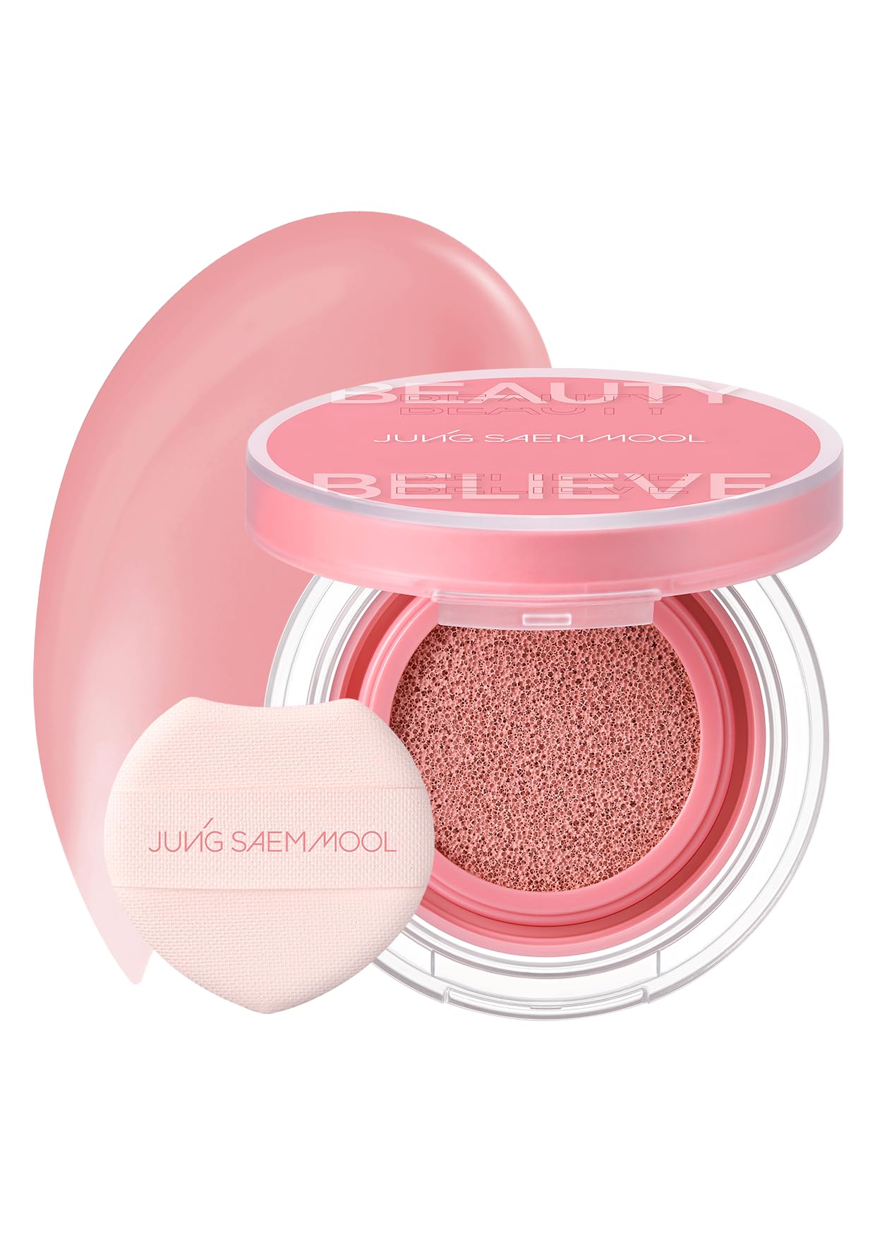 JUNG SAEM MOOL Artist Cushion Blush | Easy to Blend with Puff, Buildable Liquid Blush for Cheeks with a Natural & Matte Finish, Korean Makeup (Blur | Nutty Rose)