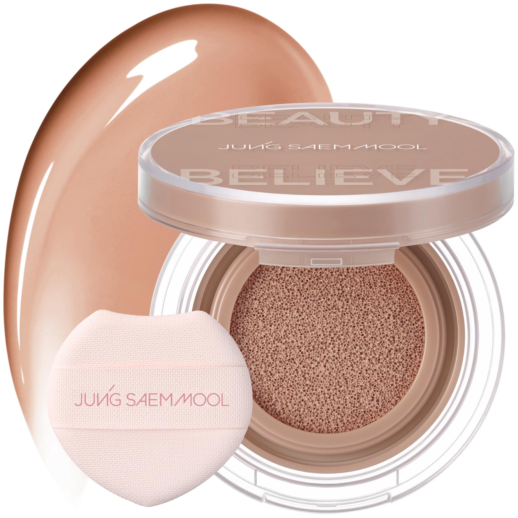 JUNG SAEM MOOL Artist Cushion Blush | Easy to Blend with Puff, Buildable Liquid Blush for Cheeks with a Natural & Matte Finish, Korean Makeup (Blur | Nutty Rose)